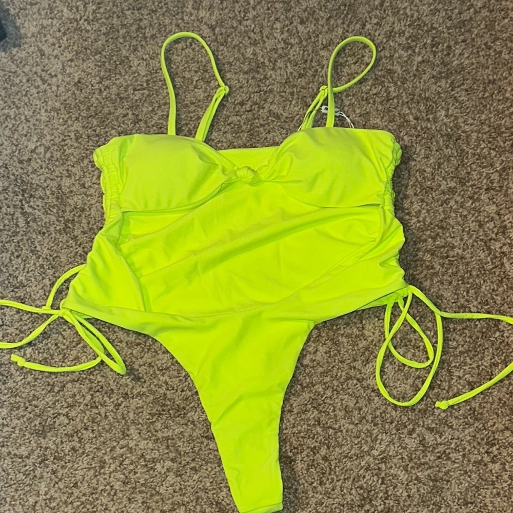 NWT mermaid swimwear neon one piece L - Picture 4 of 9